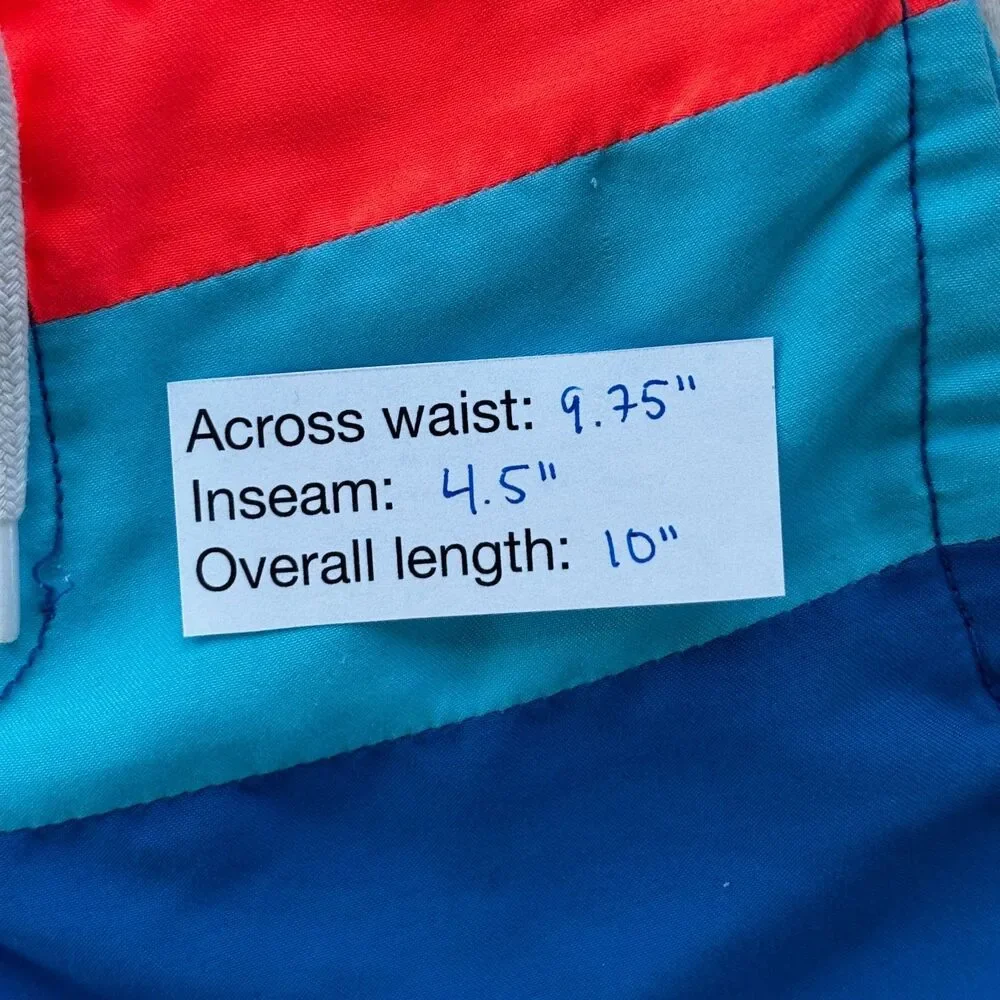 Janie and Jack Boys 2T Swim Trunks Blue Colorblock Lined Beach Shorts